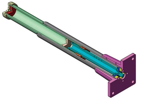 Gas–hydraulic construction